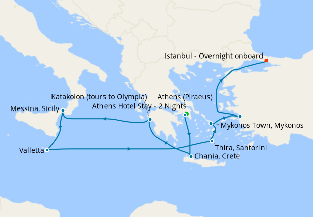 Cruise Itinerary Map