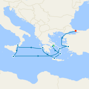 Mediterranean with Greek Isles & Turkey from Athens with Stay