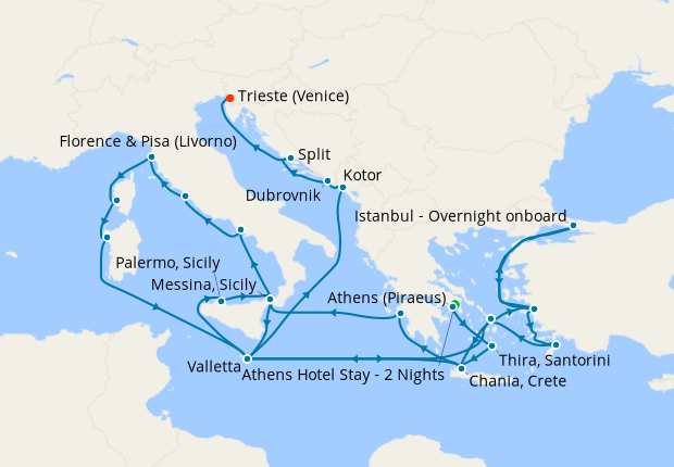 Cruise Itinerary Map