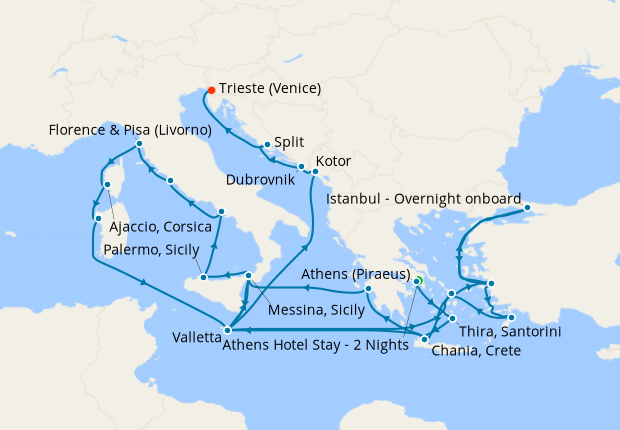 Cruise Itinerary Map