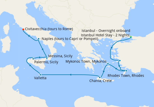 Cruise Itinerary Map