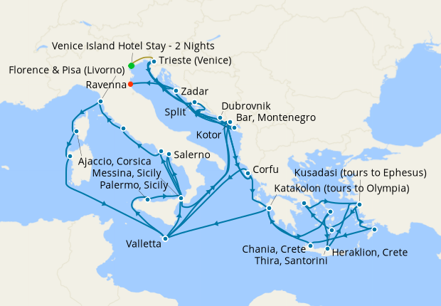 Cruise Itinerary Map