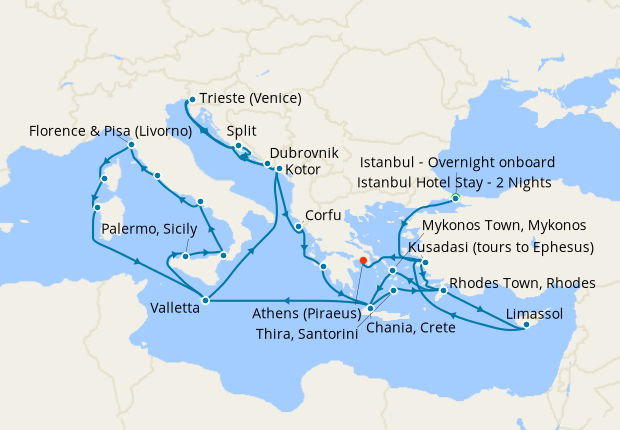 Cruise Itinerary Map