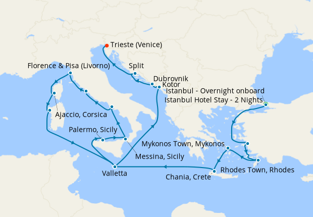 Cruise Itinerary Map