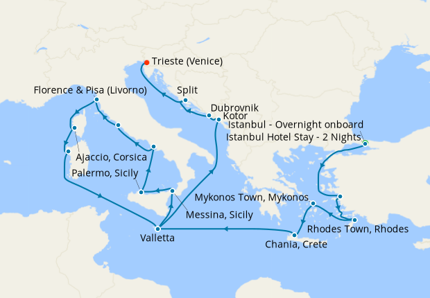 Cruise Itinerary Map
