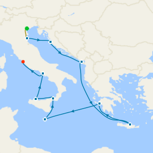 Mediterranean with Greek Isles & Italy from Ravenna with Venice Stay