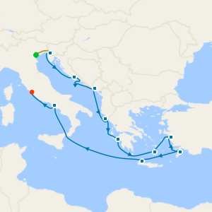 Mediterranean with Greek Isles & Adriatic from Trieste with Venice Stay