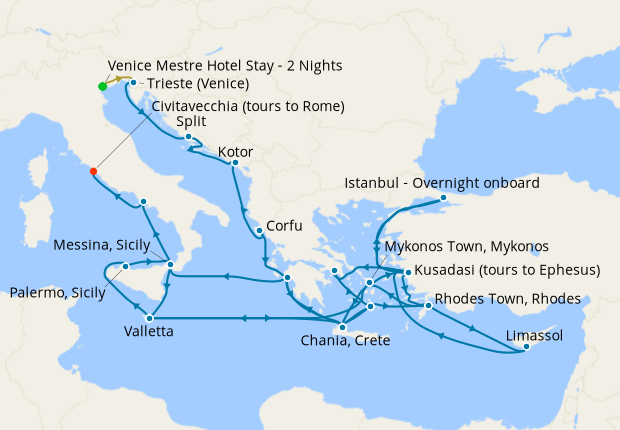Cruise Itinerary Map