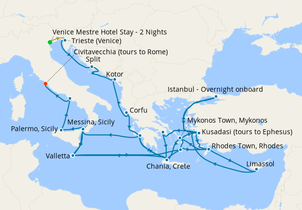 Cruise Itinerary Map