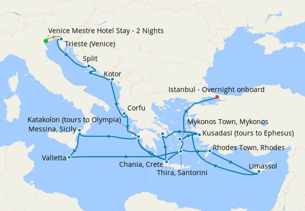 Cruise Itinerary Map