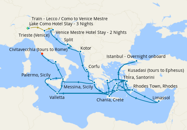 Cruise Itinerary Map