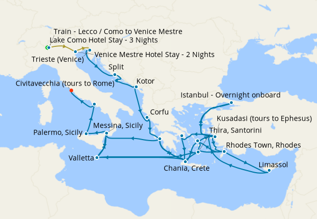 Cruise Itinerary Map