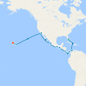 Panama Canal, Costa Rica & Mexico with Miami and Waikiki Beach Stays