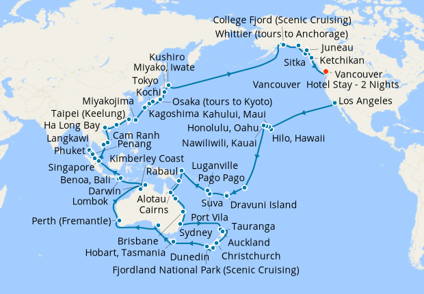 Cruise Itinerary Map