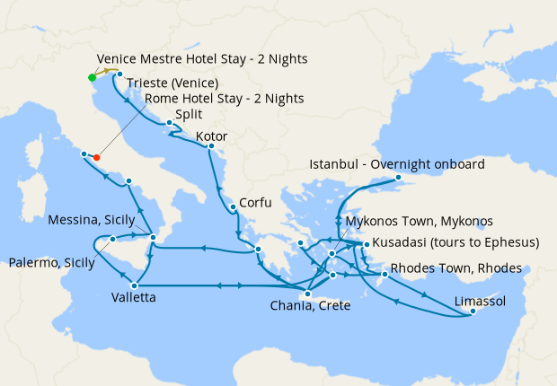 Cruise Itinerary Map