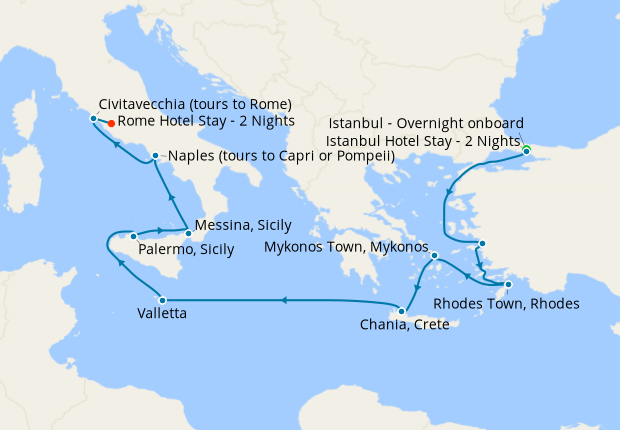 Cruise Itinerary Map