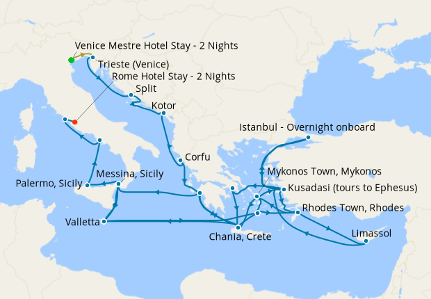 Cruise Itinerary Map