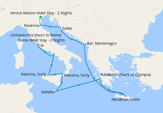 Cruise Itinerary Map