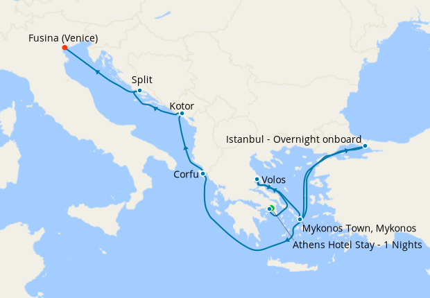 Cruise Itinerary Map