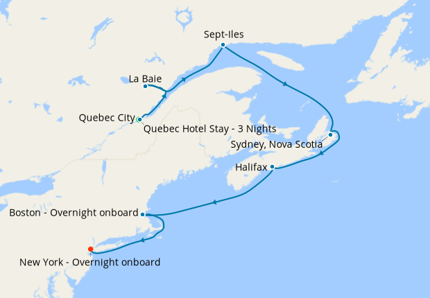 Cruise Itinerary Map