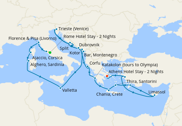 Cruise Itinerary Map