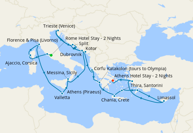 Cruise Itinerary Map