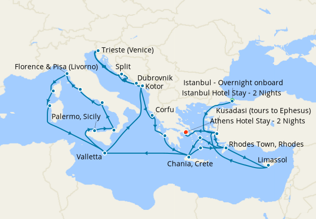 Cruise Itinerary Map