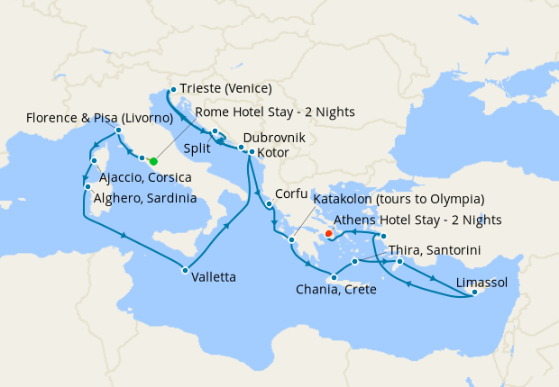 Cruise Itinerary Map