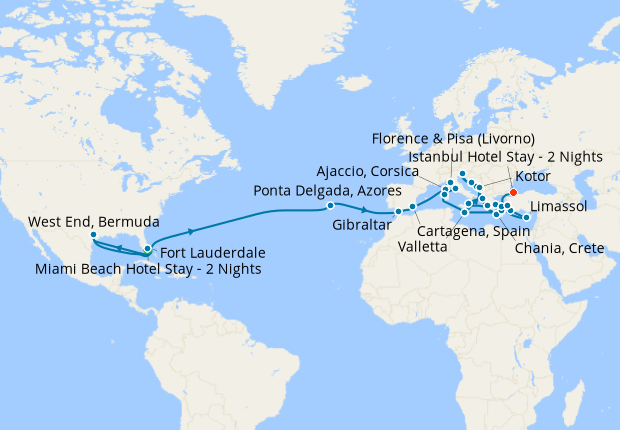 Cruise Itinerary Map