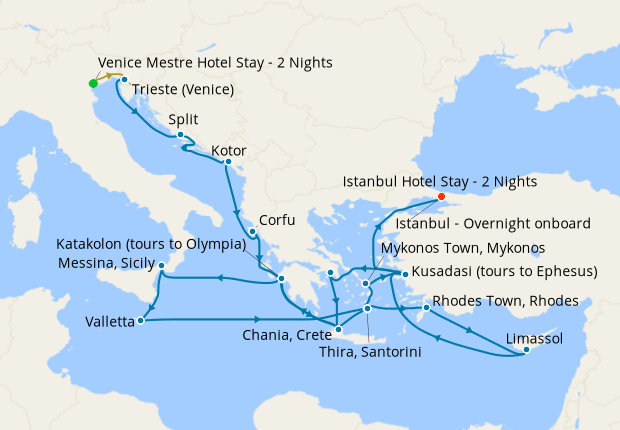 Cruise Itinerary Map