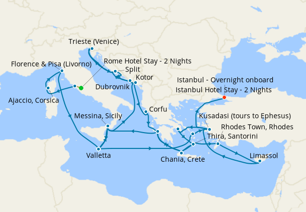 Cruise Itinerary Map