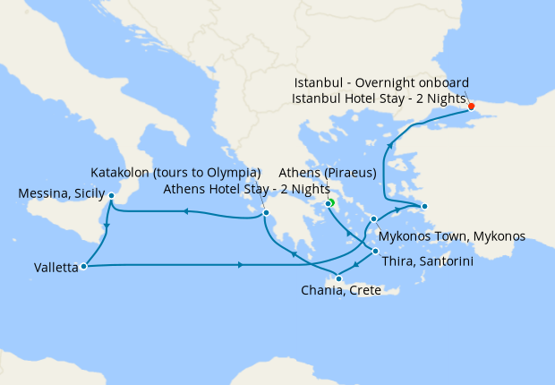 Cruise Itinerary Map