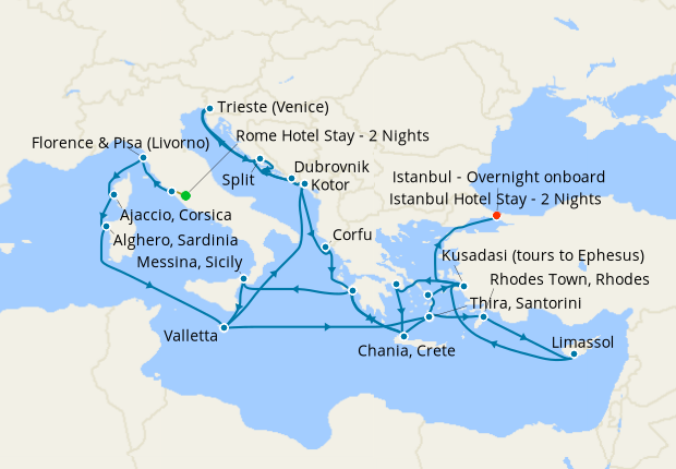 Cruise Itinerary Map