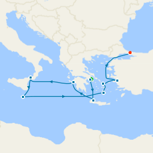 Mediterranean with Greek Isles & Turkey with Athens and Istanbul Stays