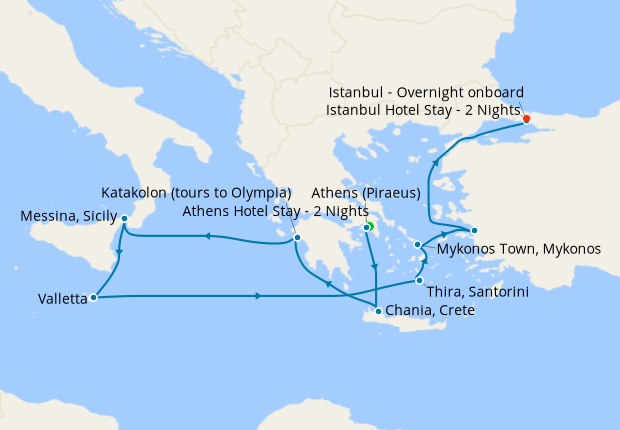 Cruise Itinerary Map
