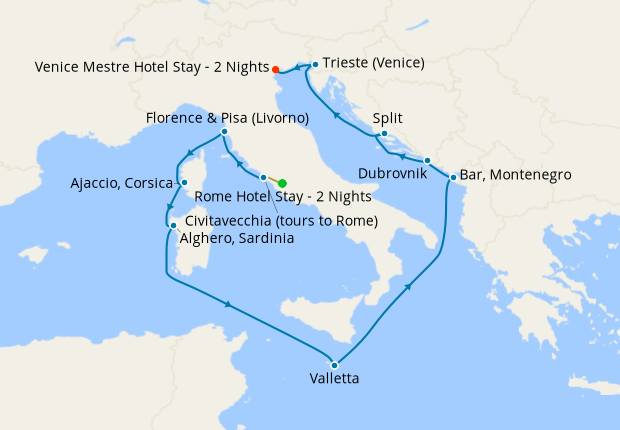 Cruise Itinerary Map