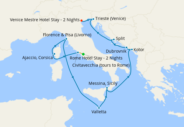 Cruise Itinerary Map