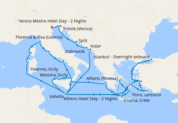 Cruise Itinerary Map