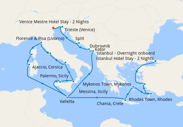 Cruise Itinerary Map