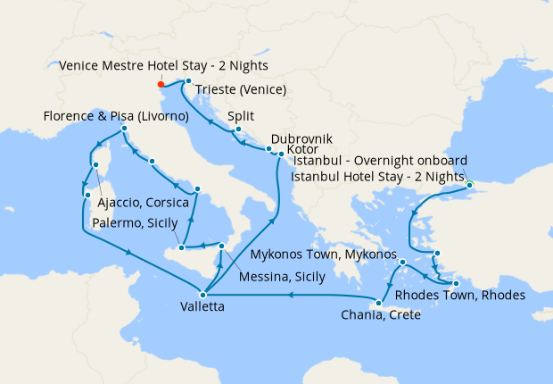 Cruise Itinerary Map