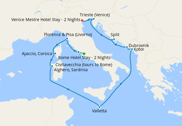 Cruise Itinerary Map