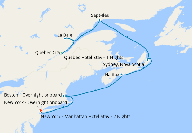 Cruise Itinerary Map
