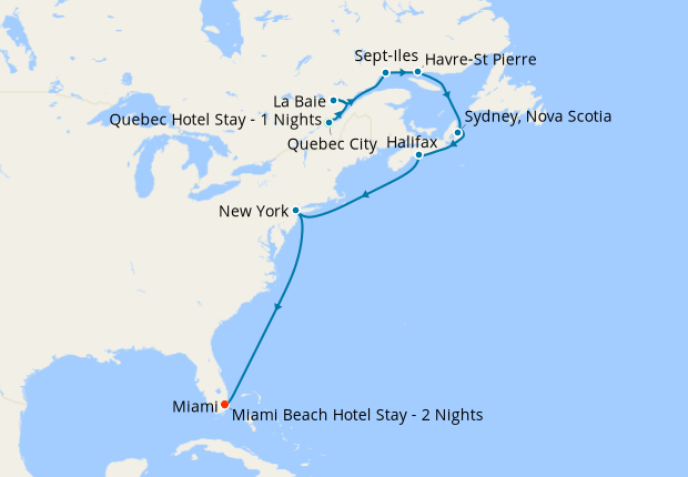 Cruise Itinerary Map