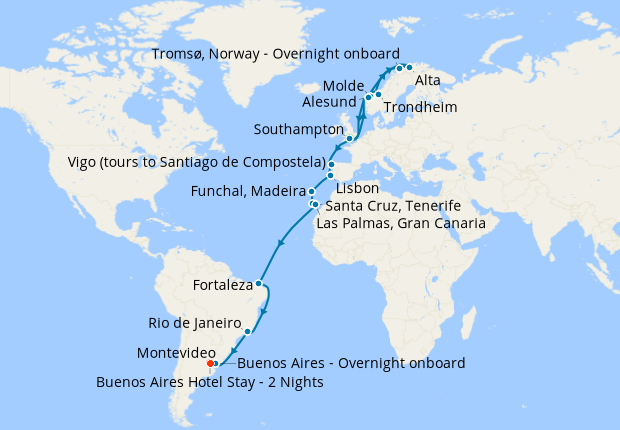 Cruise Itinerary Map