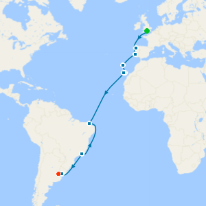 South American Passage from Southampton to Buenos Aires with Stay
