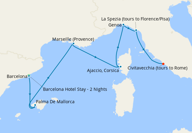 Cruise Itinerary Map