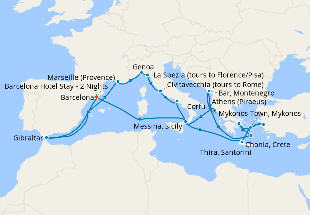 Cruise Itinerary Map