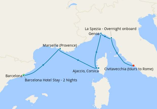 Cruise Itinerary Map