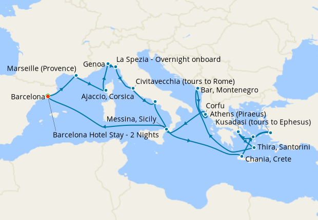 Cruise Itinerary Map