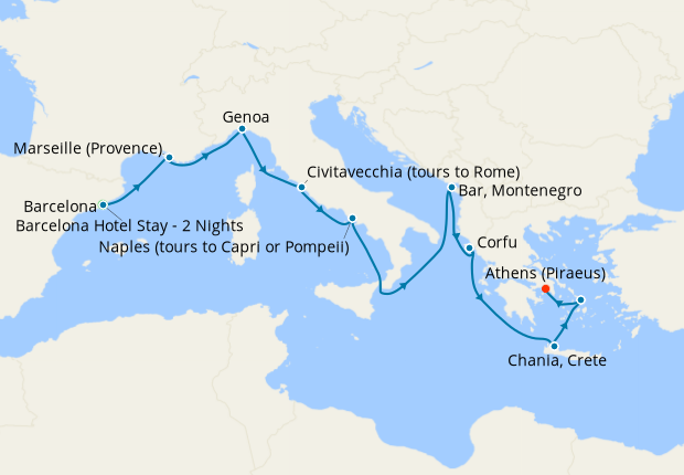 Cruise Itinerary Map